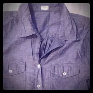 J.Crew womans denim shirt dress. Keeper chambray.